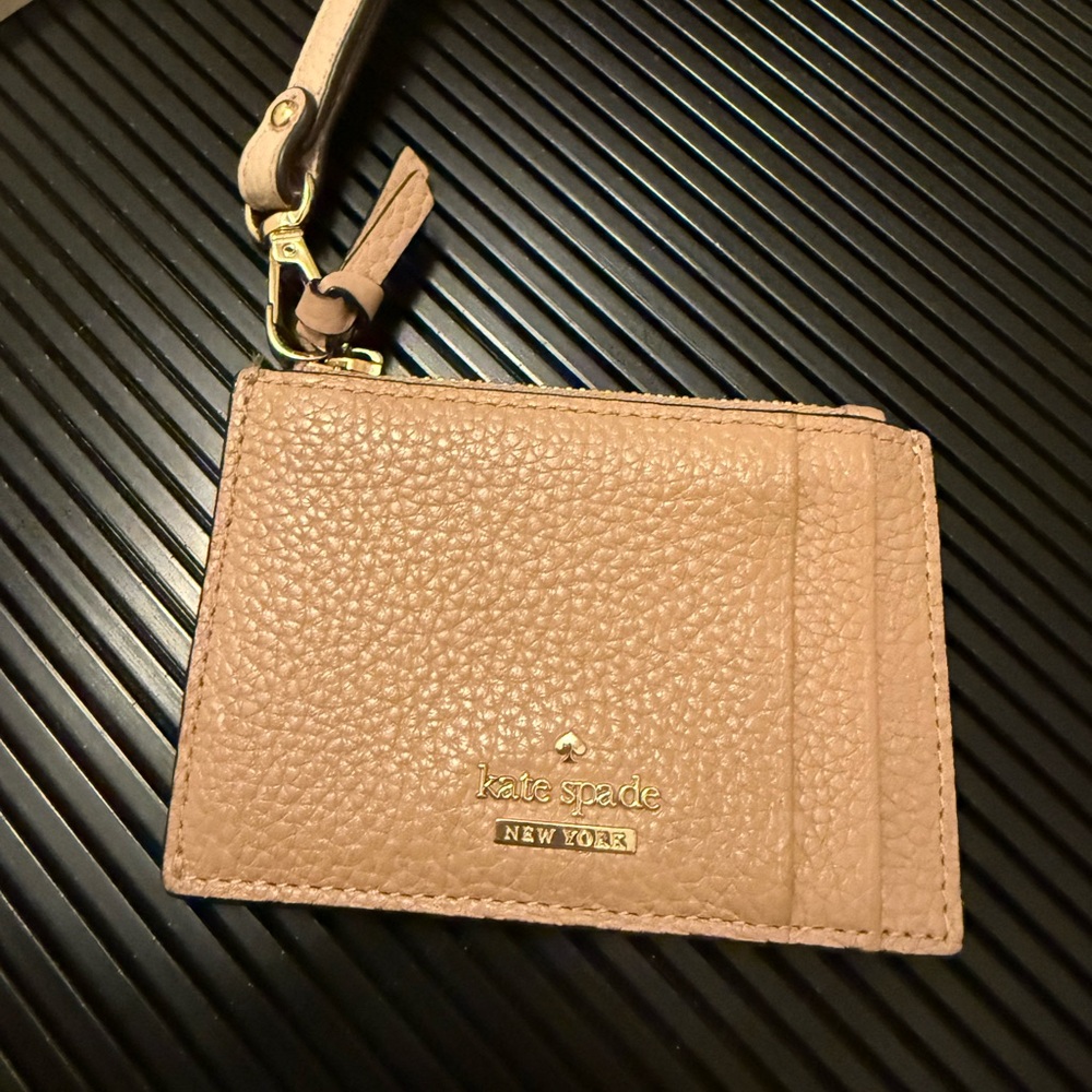 kate spade pink Leather Card Holder